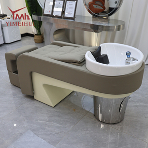 Sillón de Lavado de Lujo <span class=keywords><strong>para</strong></span> Salón, Lavabo de Cerámica con Acabado Brillante, Diseño Semi-Inclinado <span class=keywords><strong>para</strong></span> Relajación - Product Image 4