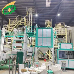 Popular en África, línea de producción de molienda de arroz de 100 toneladas por día, equipada con máquina de secado por vaporización