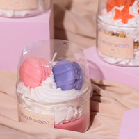 Kreative Mini-Glas-Duftkerze in Form von Fruchtcreme-Dessert, Aromatherapie-Kerze für die Heimdekoration, als Geschenk geeignet.