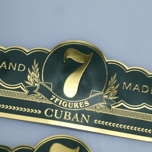 Custom Shaped Profession Customized Logo Luxury Cigar Label Band Gold Hot Stamping Embossed Logo Cigar Band Ring Labels <b>Stickers</b> - Product Image 6
