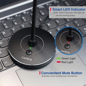 G009-ENC ไมโครโฟนตั้งโต๊ะแบบ USB ไมค์คาร์ดิโอด์ฟังก์ชั่นลดเสียงรบกวนไมค์พกพาขนาดเล็กการประชุมผ่านพีซีการสอนออนไลน์ - Product Image 2