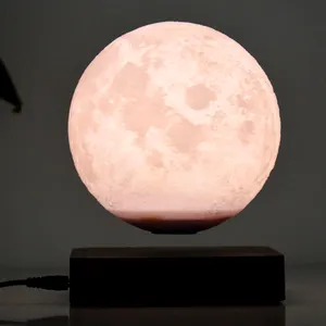 Rotating Levitating Lamp Magnetic Levitating Moon Lamp For Night Table Light