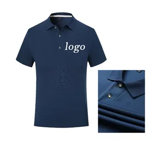Camisas polo personalizadas, de alta qualidade, para homens, impressão, logotipo, camisa de poliéster, uniforme de negócios, manga curta, camisa de polo de golfe