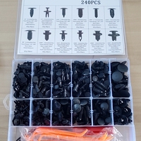 HE01 240 pièces – Clips de fixation en plastique pour pare-chocs arrière et ailes de voiture, en boîte
