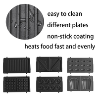 Ningbo usine 2 tranches grande taille gaufrier Surfaces antiadhésives en acier inoxydable Sandwich Maker gril électrique gaufrier