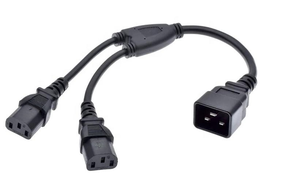 20A 250V 14 AWG để kép 2X C13 Nữ adapter Splitter Y cáp 2m 1.8m 18AWG mở rộng dây điện cho máy tính - Product Image 2