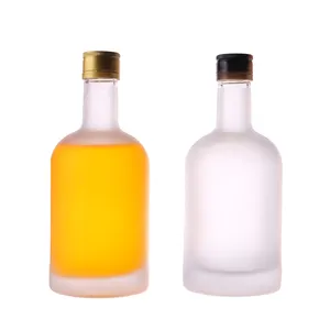 glass liquor bottle factory empty frosted whiskey tequila cold juice wine glass bottle for liquor