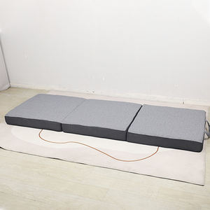 Surmatelas pliable doux 3-en-1 portable de haute qualité de taille double avec un design moderne, adapté au camping ou à l'hébergement des invités - Product Image 4