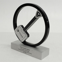 Vente en gros forme personnalisée sublimation acrylique et cristal musique verre trophée récompense plaque cristal