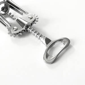 Ouvre-bouteille à double levier en chrome plaqué, ouvre-bouteille à vin rouge en or rose, ouvre-bouteille en métal <span class=keywords><strong>2</strong></span> en 1 pour bière - Product Image 3