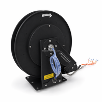 Bobine de câble à fibre optique rotative à 6 cœurs de 20 m avec anneau de glissement, boîtier en alliage d'aluminium à ressort, indice de protection IP68