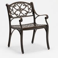 Fauteuil de jardin moderne en aluminium moulé durable pour véranda résidentielle et terrasse extérieure