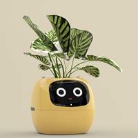 Jardinière intelligente auto-arrosante avec chargement USB Pot de fleur d'intérieur automatique Pot décoratif moderne en résine pour la maison et le bureau