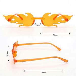 Gafas de Sol Divertidas al por Mayor, Personalizadas, Coloridas, Promocionales, para Fiestas, sin Montura, Estilo Punk, con Llamas, para Hombre y Mujer - Product Image 6