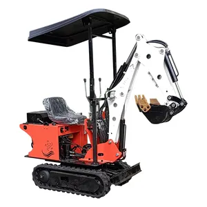 China Wholesale micro CE Approved mini 0.8 ton 1 ton excavator Hydraulic Agricultural Garden Digger with free bucket