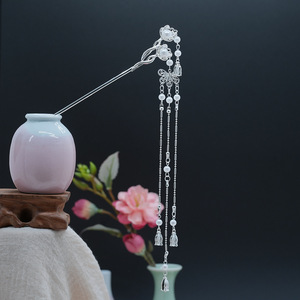 ปิ่นปักผมผีเสื้อพู่สีเงินเครื่องประดับ<span class=keywords><strong>ผม</strong></span>สำหรับ<span class=keywords><strong>ผู้หญิง</strong></span> - Product Image 3