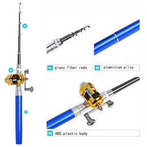 High Quality <strong>Pen</strong> Shape Portable <strong>Pocket</strong> Telescopic <strong>Mini</strong> <strong>Fishing</strong> <strong>Rod</strong> Pole Folded <strong>Fishing</strong> <strong>Rod</strong> With Reel - Product Image 6