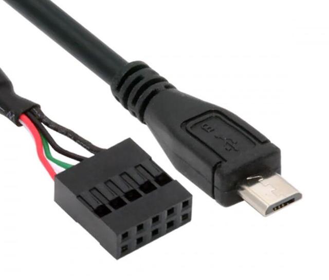 USB 2.0 Motherboard 9pin 10pin Header to Micro USB 5Pin Cable 50cm for Mini Monitor Sensor Panel Camera