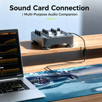 Cable de Audio USB 2.0 al por Mayor, Cable de Transferencia de Audio Bidireccional con Trenzado de Nailon, Cable Estéreo sin Pérdidas para Mezclador de PC, Logotipo Personalizado OEM para Automóvil