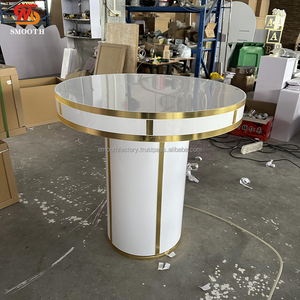 Table ronde en acrylique blanc Offre Spéciale LISSE Table de décoration de fête d'anniversaire pour salle de banquet de mariage - Product Image 6