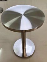 Table Ronde Moderne en Acier Inoxydable pour Restaurant, Usage Commercial Extérieur, Écologique et Durable