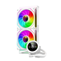 Refroidisseur liquide pour ordinateur GAMEMAX IceBurg240 Digital WH, personnalisable en usine, avec dissipateur thermique en cuivre contrôlé par PWM, Intel 120 mm