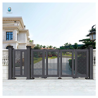 Design moderne, portail pliant automatique en aluminium pour appartements, murs extérieurs, hôtels, jardins, styles de balançoire coulissante