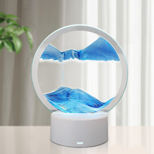 Lámpara de paisaje de arena de mar profundo 3D, regulable, colorido, creativo, de cristal, pintura de arena que fluye, movimiento en movimiento para dormitorio, decoración del hogar - Product Image 1