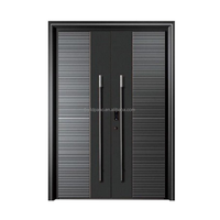 Portes d'entrée blindées anti-effraction en alliage d'aluminium, design moderne, pour villas, haute efficacité énergétique, vente en gros