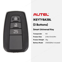 Autel IKEYTY8A3BL IKEY 3 botones llave Universal inteligente para Toyota usada con Altra máquina de copia de programación de llaves de coche KM100 IM608S II