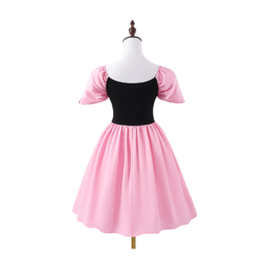 Abito da ragazza per <span class=keywords><strong>età</strong></span> 13-16 anni, dolce vestito nero e rosa con fiocco a farfalla, abito da compleanno con spalle scoperte, gonna a pieghe stile principessa - Product Image 6