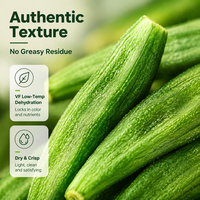 OEM Bulk VF Gehele Okra Vacuüm Gefrituurd Licht Gezouten Knapperige Gehele Okra Snack Laag in Olie Gezond 10kg