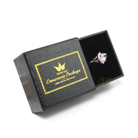 Boîte cadeau rigide de luxe personnalisée avec impression de logo pour bijoux (bague, collier, boucles d'oreilles, montre), gaufrage, revêtement UV, emballage personnalisé