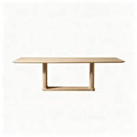 Meubles de restaurant en bois massif de style américain simple et moderne, design de table pour villa, hôtel, grand appartement, personnalisable