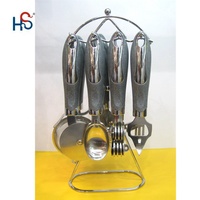 Ensemble d'ustensiles de cuisine en acier inoxydable 8 pièces couleur marbre de qualité alimentaire avec éplucheur à pommes de terre, lavable au lave-vaisselle et durable