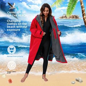<span class=keywords><strong>Bata</strong></span> de Cambio de Surf para Adultos, Personalizada, Extra Grande, Gruesa, Resistente al Viento e <span class=keywords><strong>Impermeable</strong></span>, con Forro Polar para la Playa - Product Image 2