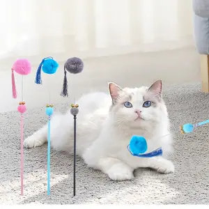 Новинка, лидер продаж, 5 видов стилей Интерактивная кошачья палочка, игрушка-тизер для кошек, палочка с пером и колокольчиком для домашних кошек, котят, забавная игрушка для игр
