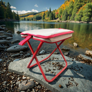 เก้าอี้ตกปลาพับได้พกพาได้พับเก็บได้สำหรับตั้งแคมป์อุปกรณ์เดินป่าสำหรับปิกนิกเก็บของขนาดเล็ก - Product Image 3
