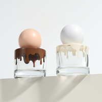 Flacon de parfum vide de luxe recyclé 30 ml en verre, rond classique, élégant et transparent, design personnalisé, directement de l'usine