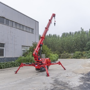 Mini-grue araignée télescopique de 2 tonnes, compacte, sur chenilles, pour levage en intérieur et en extérieur, travaux de construction et d'entretien - Product Image 5