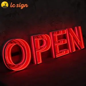 Çin kapalı/açık özelleştirilmiş elektronik ışıklı Led Neon açık işareti