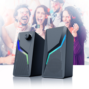2021 New giá rẻ phổ USB 2.0 kênh Gamer đa phương tiện PC Loa - Product Image 4