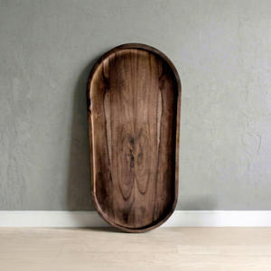 Plateau de service rectangulaire moderne en bois de haute qualité pour la décoration de la maison et la cuisine, avec poignée polie, compatible lave-vaisselle, idéal pour les fêtes - Product Image 1