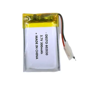 Prezzo di fabbrica 602030 3.7V 300mAh 1.11Wh 3.7v 3700 batteria lipo 7.4v batteria 14.4v lipo pastella per citofono