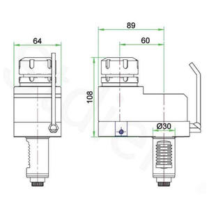 VDI30 <span class=keywords><strong>DIN5480</strong></span> Legierungs-Axial-Bohr-Fräskopf ER25 Motorkern Hochpräzisions-Bohrwerkzeug mit 29mm Versatz Anpassbar - Product Image 2