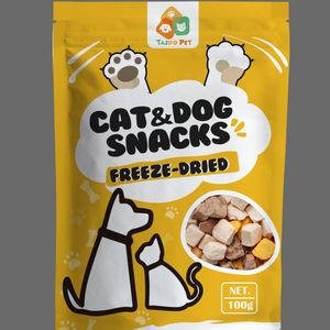 Pechuga de pollo y salmón liofilizados orgánicos, alimentos nutritivos y seguros, carne de corral para gatos y perros con sabor a fruta - Product Image 1