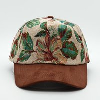 Gorra de Béisbol con Logotipo Personalizado, Diseño Jacquard, Visera de Estilo Vintage con Aspecto de Gamuza, Estructurada, Unisex, Curvada, con Cierre de Velcro