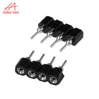 Conector PCB de Doble Fila con Cabezal Hembra de Pines Redondos de 2.54mm, 4, 16, 20, 32, 40 Pines