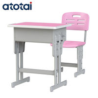 Ensemble Chaise et Bureau Individuel Moderne Haut de Gamme pour Étudiant, Réglable en Hauteur, Confortable, en Bois, pour École, Maison, Bureau, Garantie 5 Ans