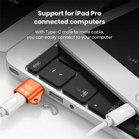 Adaptador de Carga USB a Tipo-C, Compatible con iPhone 12 Pro, Adaptador de Carga para Teléfono, Carga Rápida PD